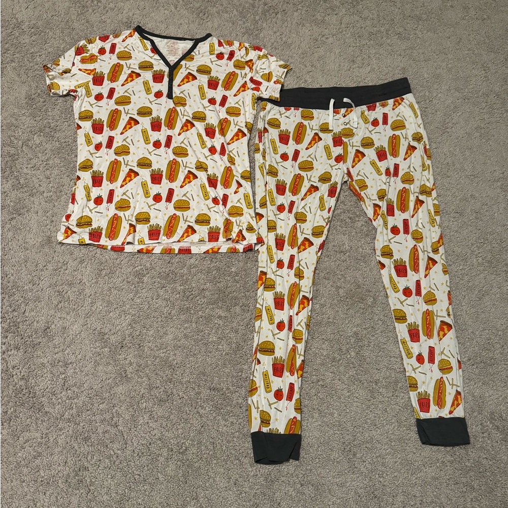 Little Sleepies Fast Foodie Women’s Medium Pajamas (Top & Bottoms)